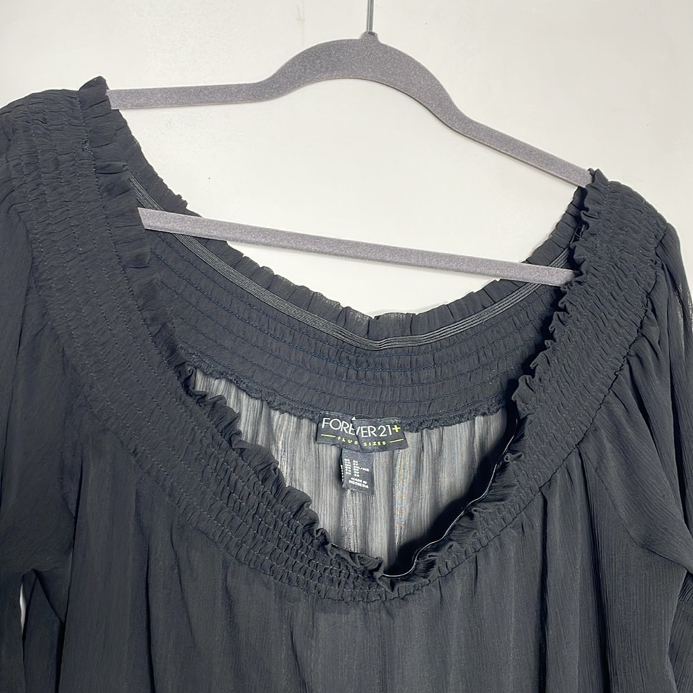Forever 21 Plus Long Sleeve Blouse - Picture 4 of 5